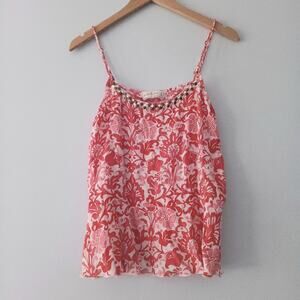 Abercrombie & Fitch Y2K Floral Beaded Tank Top M